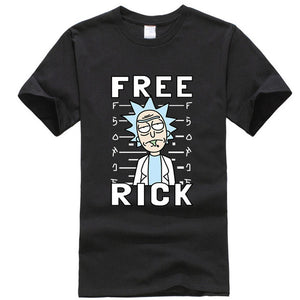 XIN YI Men's T-shirt high quality 100% cotton crewneck loose rick and morty printed men Tshirt casual knitted mens t-shirt tops