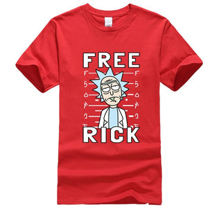 XIN YI Men's T-shirt high quality 100% cotton crewneck loose rick and morty printed men Tshirt casual knitted mens t-shirt tops