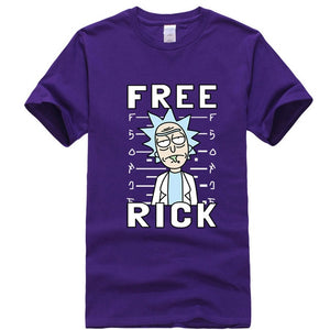 XIN YI Men's T-shirt high quality 100% cotton crewneck loose rick and morty printed men Tshirt casual knitted mens t-shirt tops