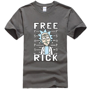 XIN YI Men's T-shirt high quality 100% cotton crewneck loose rick and morty printed men Tshirt casual knitted mens t-shirt tops