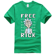 Load image into Gallery viewer, XIN YI Men&#39;s T-shirt high quality 100% cotton crewneck loose rick and morty printed men Tshirt casual knitted mens t-shirt tops
