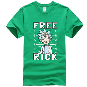 XIN YI Men's T-shirt high quality 100% cotton crewneck loose rick and morty printed men Tshirt casual knitted mens t-shirt tops