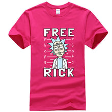 Load image into Gallery viewer, XIN YI Men&#39;s T-shirt high quality 100% cotton crewneck loose rick and morty printed men Tshirt casual knitted mens t-shirt tops
