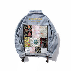 LMCAVASUN Brand Women's Denim Jacket Fashion Graffiti Patch Designs Loose Jean Coat Female Casual Jaqueta Feminina Ladies Outerw